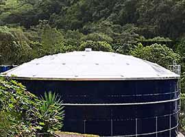 Un réservoir de verre fondu en acier pour un projet de traitement de l'eau agricole en Equateur 7