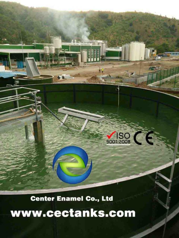 Le verre OSHA fusionné avec le réservoir d'acier pour le projet de traitement des eaux usées de la brasserie au Timor oriental 0