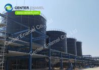 Réservoirs d'eau industriels en acier boulonné avec toit en aluminium