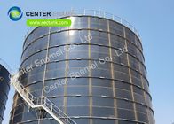 Réservoirs d'eau en acier fondu en verre boulonné avec toits en alliage d'aluminium