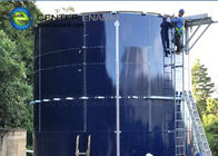Réservoirs de stockage d'eaux usées industrielles en acier revêtu de verre avec toits de terrasse en alliage d'aluminium