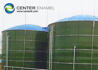 Réservoir de stockage de biogaz en verre fusionné à l'acier boulonné vert foncé