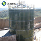 Projet de centrale de production de biogaz en acier revêtu de verre réservoir de stockage avec porte-gaz à double membrane