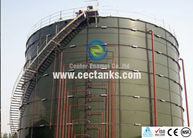 Réservoirs de stockage d'eau en acier inoxydable boulonné en acier inoxydable en verre fondu avec norme AWWA D103 / EN ISO28765