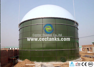 Réservoirs en acier boulonné revêtus de verre Réacteurs à toit à double membrane