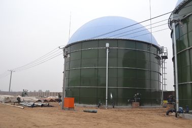 Digesteur anaérobie en verre revêtu d'acier réservoirs de construction dans le traitement du biogaz / des eaux usées