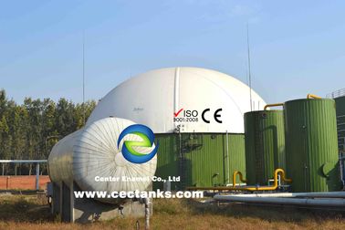 Grands réservoirs de verre fondus dans l'acier pour le stockage de fumier d'élevage et de volaille dans le projet de biogaz