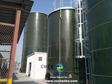 Réservoirs en acier à double revêtement à boulons pour stockage industriel d'eau