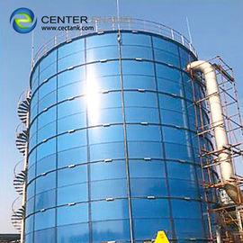 Réservoirs de stockage de lixiviation en acier boulonné revêtus d'usine, certifiés selon la norme AWWA
