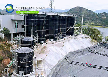 Réservoirs de stockage des eaux usées de 40000 gallons de verre fusionné à l'acier pour les usines industrielles de traitement des eaux usées