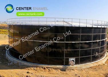 Réservoirs de stockage des eaux usées industrielles boulonnées en acier inoxydable avec toit à membrane 30000 gallons