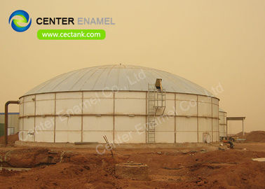 Réservoir de stockage de biogaz en verre fusionné à l'acier avec porte-gaz à double membrane