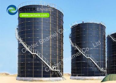 Réservoir de stockage de biogaz en acier boulonné avec toit à membrane simple et à double membrane