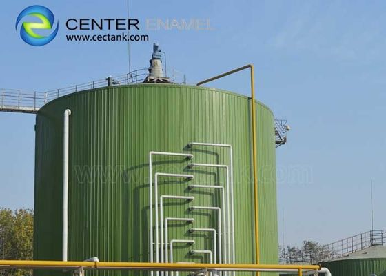 Réservoirs en acier boulonné vert foncé sur mesure pour le stockage des eaux usées