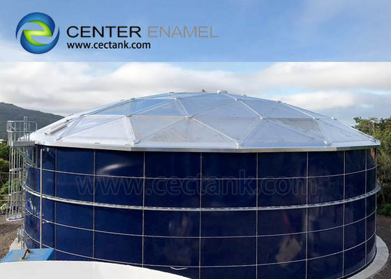 Récipient de stockage de biogaz en verre fondu en acier à double revêtement