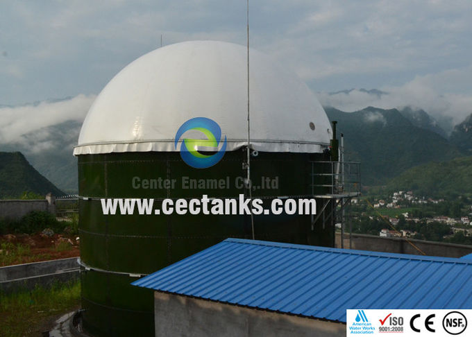 Réservoir de stockage de biogaz à double membrane 50000 / 50k gallons Réservoirs de stockage d'eau Couleur personnalisée 0
