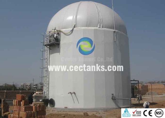 Réservoir de stockage de biogaz en acier boulonné revêtu de verre fondu dans le matériau du réservoir en acier 1