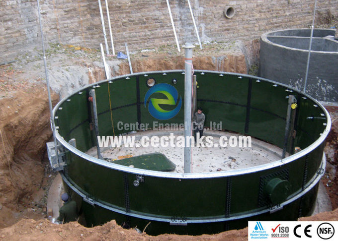 Réservoirs de stockage d'eaux usées émaillés Résistance à la corrosion 6,0 Dureté de Mohs 0