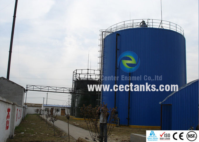 Réservoirs industriels de stockage d' eau en verre, réservoirs de gaz / porcelaine liquide en verre émaillé 0