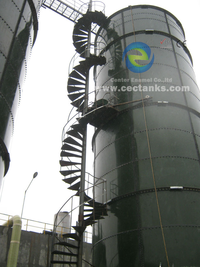 Réservoir géant en émail pour le stockage des céréales Silos en acier vitré installés pour le stockage des marchandises en vrac 0