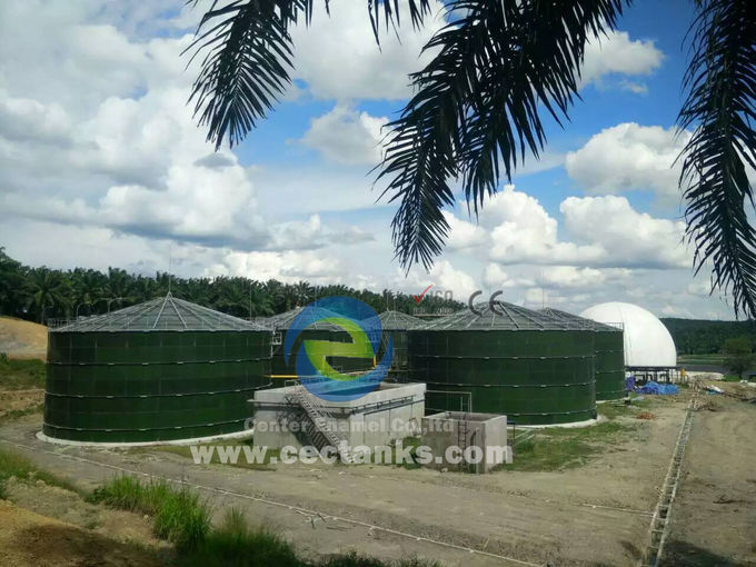 Réacteur anaérobie en acier avec membrane en PVC, réservoir de stockage de biogaz pour une usine de traitement de l' eau 0