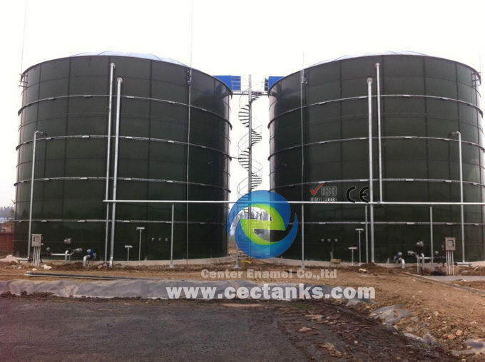 Grands réservoirs de stockage de produits chimiques de lixiviation en verre fondu en acier durable 1