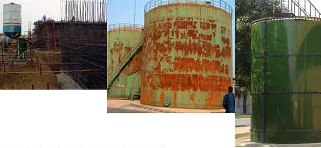 Résistance à la corrosion réservoirs de stockage d'eau usée 30000 gallons réservoir de stockage d'eau 0