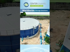 Cristaux de haute performance fondus en acier réservoirs GFS avec toit à membrane