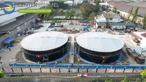 Toit géodésique en aluminium durable pour les réservoirs de stockage des eaux usées