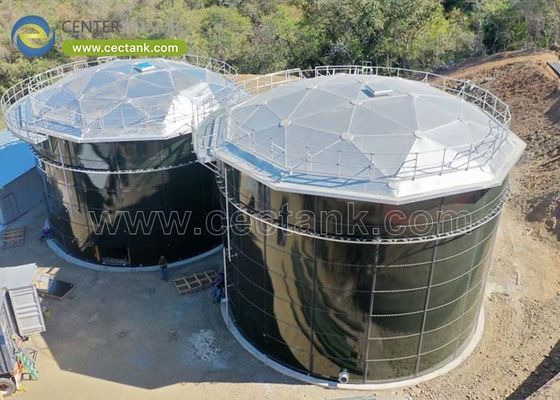 Réservoirs d'eau municipaux en verre-acier de plus de 2 000 m³ avec toit en aluminium : ingénierie et avantages