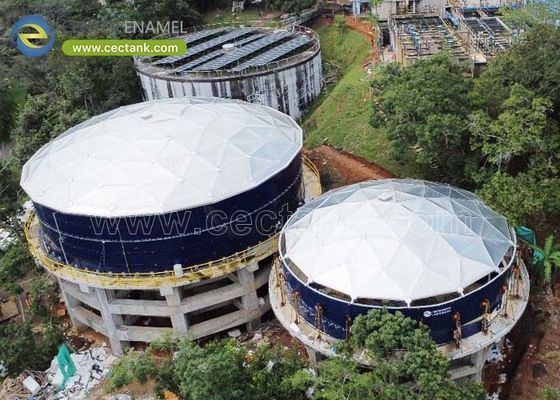 Toit géodésique en aluminium pour les installations d'approvisionnement en eau et de traitement des eaux usées: la solution idéale pour la durabilité et l'efficacité