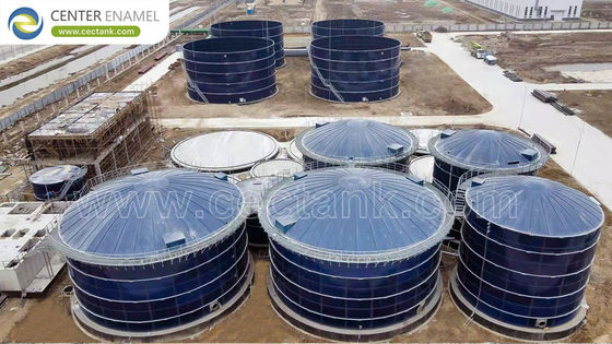 Réservoirs de stockage au-dessus du sol en verre fusionné à l'acier pour les usines de traitement des eaux usées