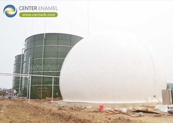 Réservoirs de digestion anaérobie en acier revêtus de verre par émail central