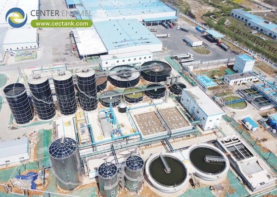 Récipients d'eau industriels en verre fusionné à l'acier pour l'usine de traitement des eaux usées de Coca-Cola