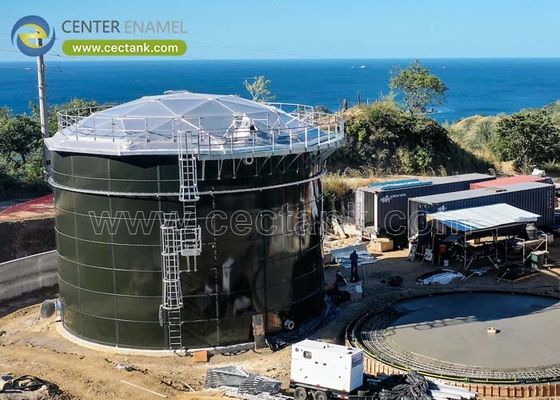 NSF 61 Réservoirs de stockage d'eau en acier revêtus de verre pour les applications de stockage de matières liquides et sèches en vrac