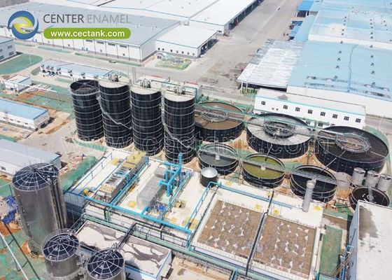 50000 gallons de réservoir de stockage des eaux usées industrielles GFS boulonné pour le traitement des eaux usées: une solution fiable pour la gestion des eaux usées industrielles