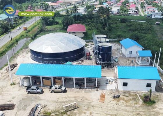 Structure autoportante Toits de dôme en aluminium à portée transparente pour les réservoirs de stockage de pétrole brut au Gabon