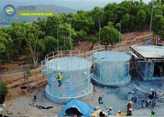 Réservoirs boulonnés en acier galvanisé de haute qualité pour le stockage d'eau en circulation dans les bassins d'élevage de poissons