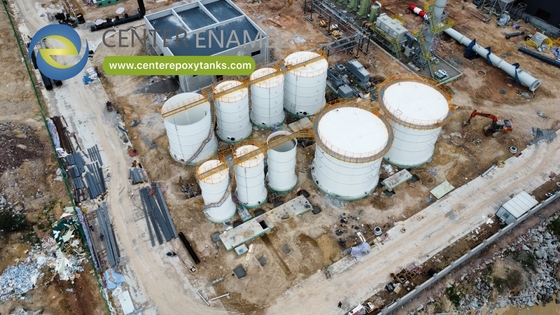Réservoirs en acier boulonné revêtus d'époxy pour le stockage des eaux usées: stockage provisoire sécurisé des eaux usées