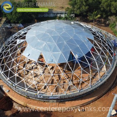 Dôme géodésique en aluminium pour réservoir d'eau brute : Arrête la prolifération des algues et maintient la pureté de l'eau avant le traitement