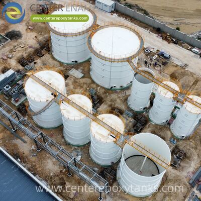 Les réservoirs en acier boulonné comme réservoirs de biogaz pour engrais de volaille et d'élevage: spécialement conçus pour résister à des charges élevées d'ammoniac et de matières organiques.