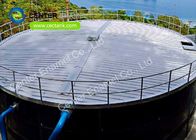 Réservoirs de stockage des eaux usées industrielles boulonnés en acier inoxydable avec toit à membrane
