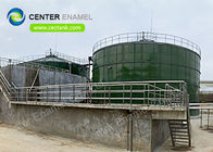 Réservoir de stockage de biogaz en acier recouvert de verre avec toit à double membrane