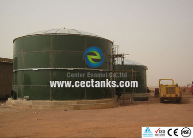 Réservoir de digestion anaérobie en acier enduit d'émail utilisé dans un grand projet de biogaz