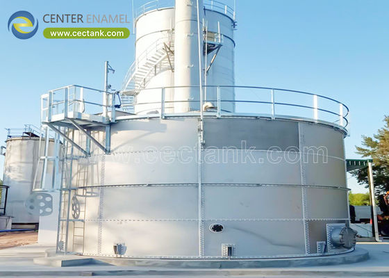 Cisternes en acier inoxydable à fondation en béton pour les réservoirs de digestion anaérobies