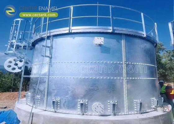 Réservoirs en acier galvanisé pour le stockage d'eau propre dans les ateliers industriels