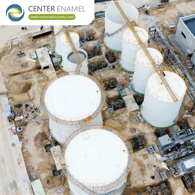 Réservoirs de stockage de biogaz en acier revêtu d'époxy sécurisés offrant un confinement sûr du biogaz collecté