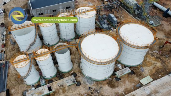 Réservoirs à boulons en acier revêtu d'époxy pour le stockage des effluents: entrepôts de traitement temporaire des eaux usées