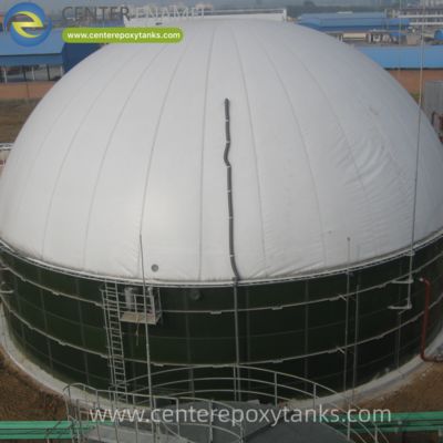 Ballon de stockage de biogaz pour digesteurs agricoles : Sert souvent de toit souple pour stocker le gaz produit par le digesteur.