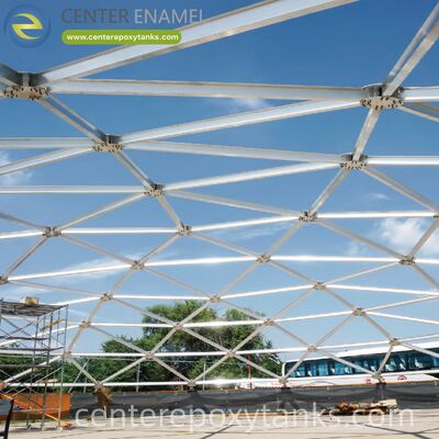 Dôme en aluminium pour un réservoir d'eau de protection contre les incendies: sécurise la source d'eau d'urgence contre la contamination et les débris